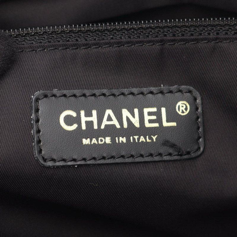 香奈兒新款旅行系列 MM 手提包,皮革,尼龍帆布,女士,黑色,A15991-3