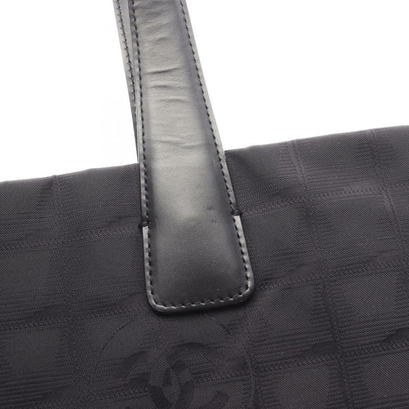 香奈兒新款旅行系列 MM 手提包,皮革,尼龍帆布,女士,黑色,A15991-6