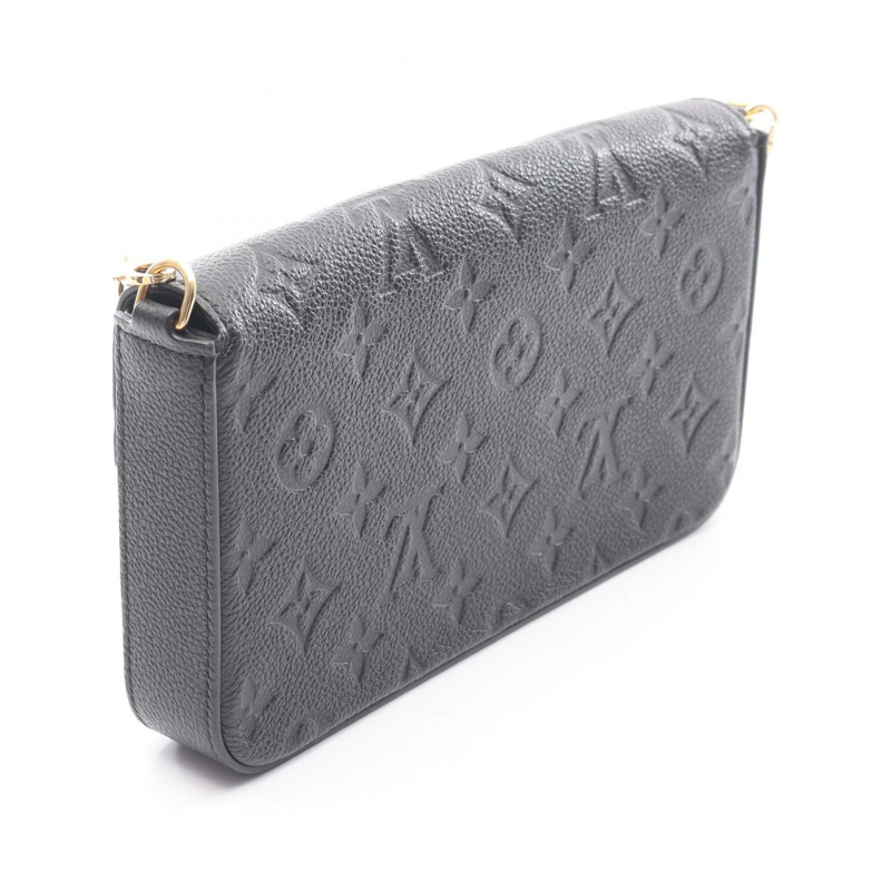 路易威登 Pochette Felicie 鏈條斜背包 M64064 皮革黑色-1