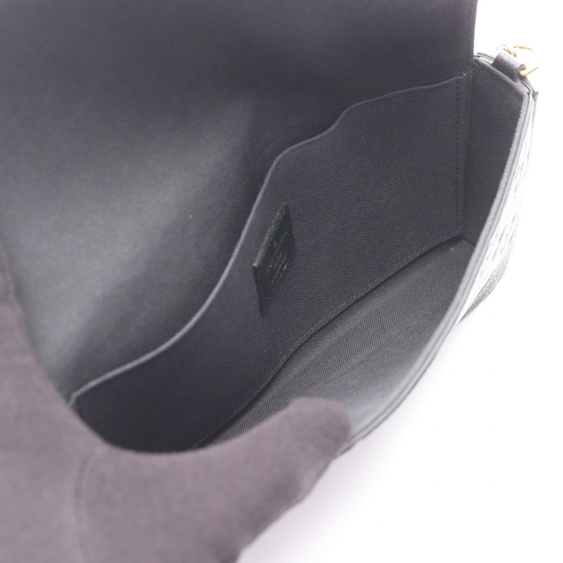 路易威登 Pochette Felicie 鏈條斜背包 M64064 皮革黑色-2