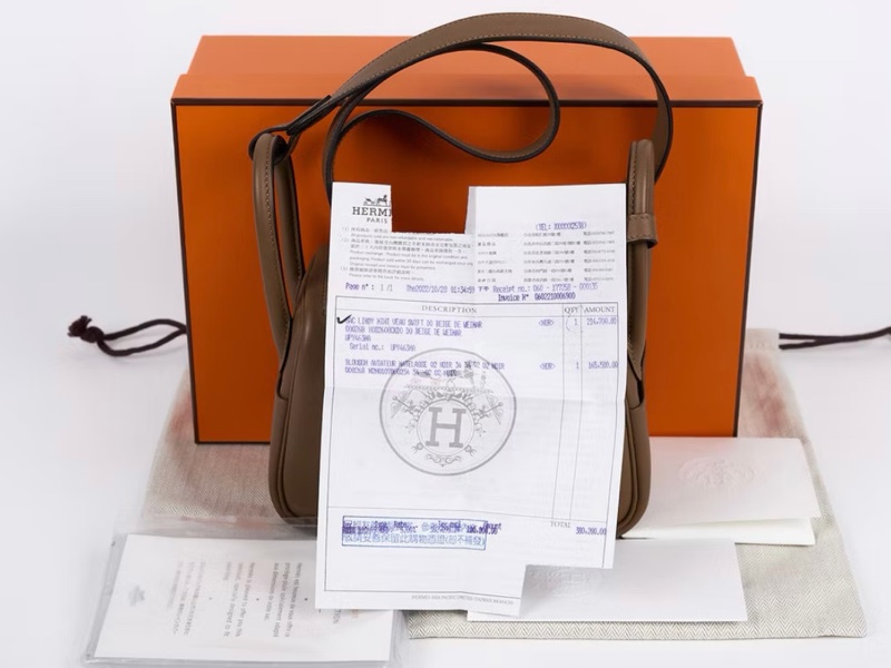 Hermes mini lindy 威瑪犬米色 有購證/盒/塵-1