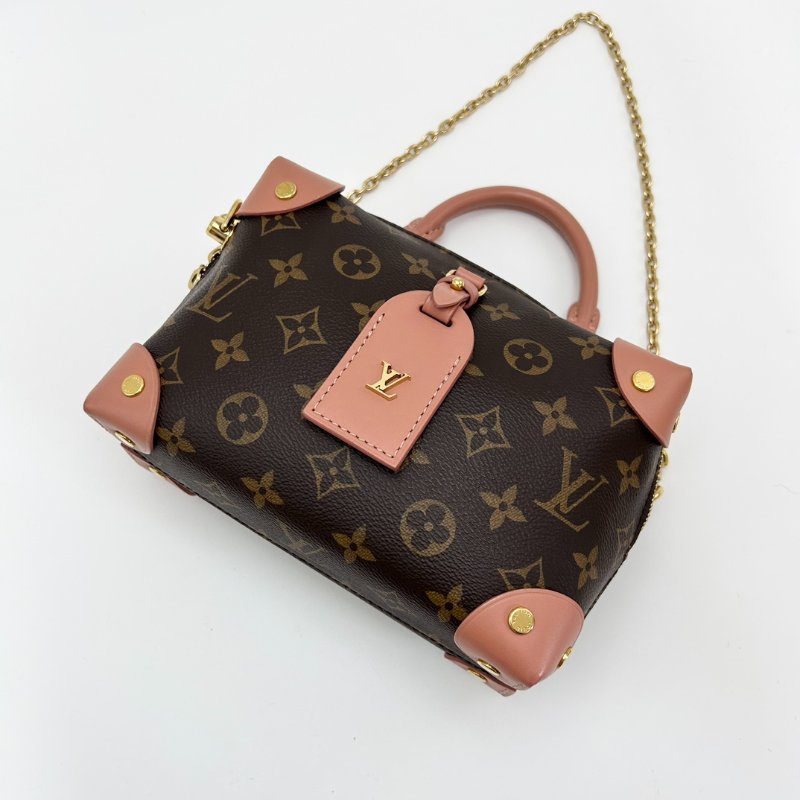 LV petiteMalle Souple八角拼色軟盒手提斜背包20*14*7.5 98新配件塵袋購證-3