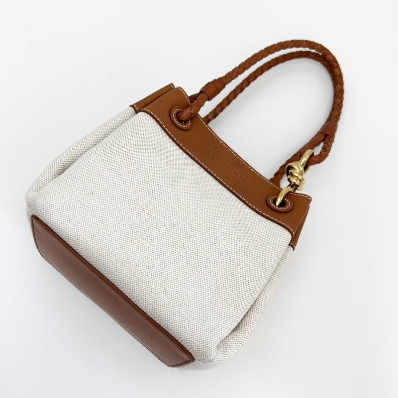 BV Parachute輕木色帆布拼皮 小號手提肩背水桶包 18.5*17*15 99新配件塵袋-3