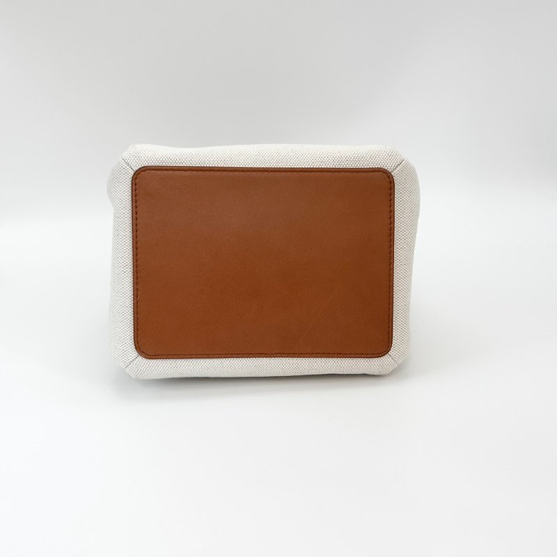 BV Parachute輕木色帆布拼皮 小號手提肩背水桶包 18.5*17*15 99新配件塵袋-5