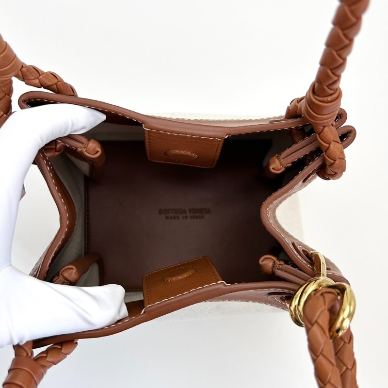 BV Parachute輕木色帆布拼皮 小號手提肩背水桶包 18.5*17*15 99新配件塵袋-6