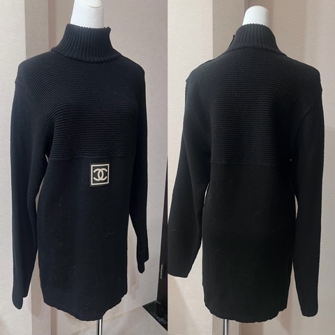 Chanel 100%羊毛高領毛衣洋裝