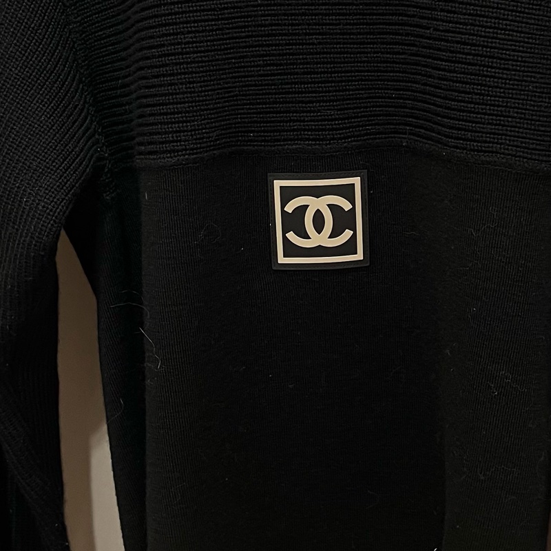 Chanel 100%羊毛高領毛衣洋裝-3