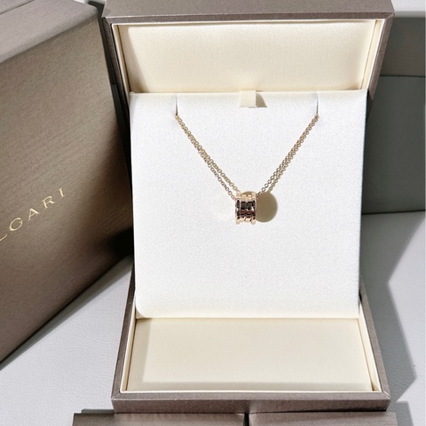 Bvlgari寶格麗 爆款 B.ZERO1 系列 玫瑰金彈簧項鍊