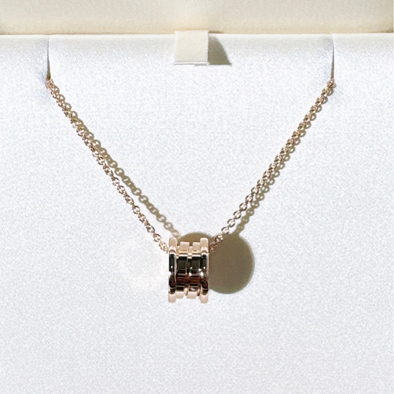 Bvlgari寶格麗 爆款 B.ZERO1 系列 玫瑰金彈簧項鍊-1