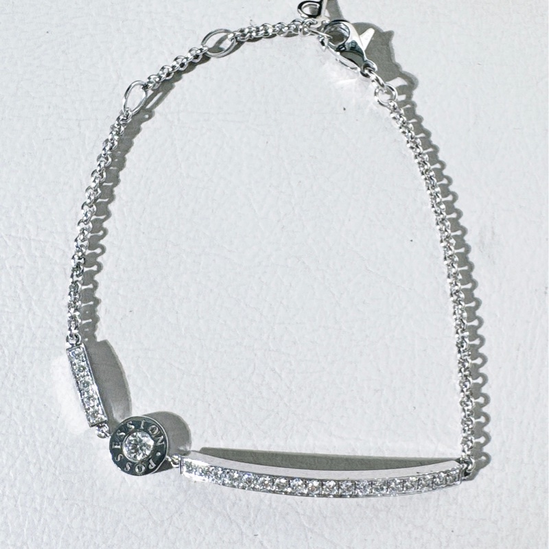 Piaget伯爵 POSSESSION時來運轉系列 18K 白金 滿鑽手鍊-5