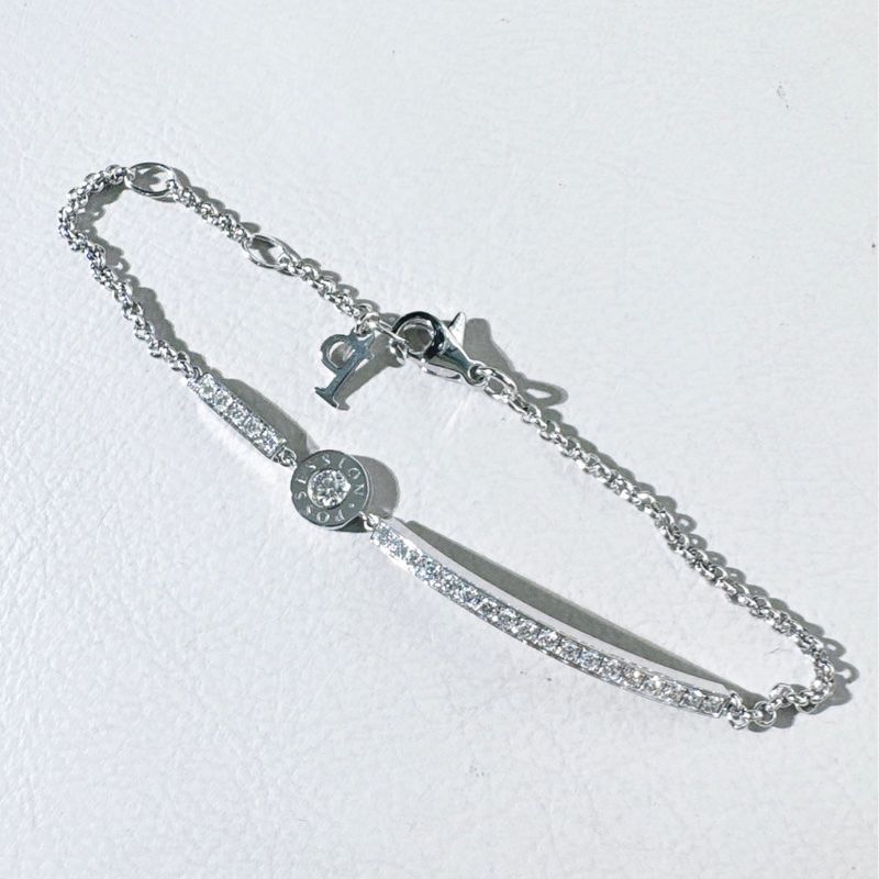 Piaget伯爵 POSSESSION時來運轉系列 18K 白金 滿鑽手鍊-6