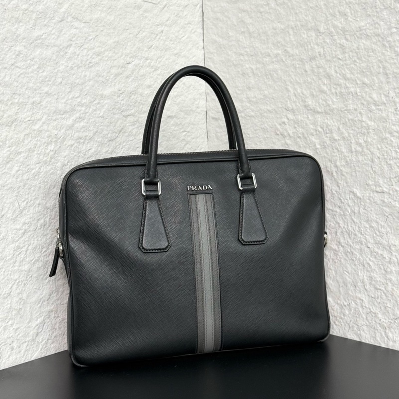 Prada普拉達 男士公文包手提包 可放電腦 尺寸:36*28cm-1