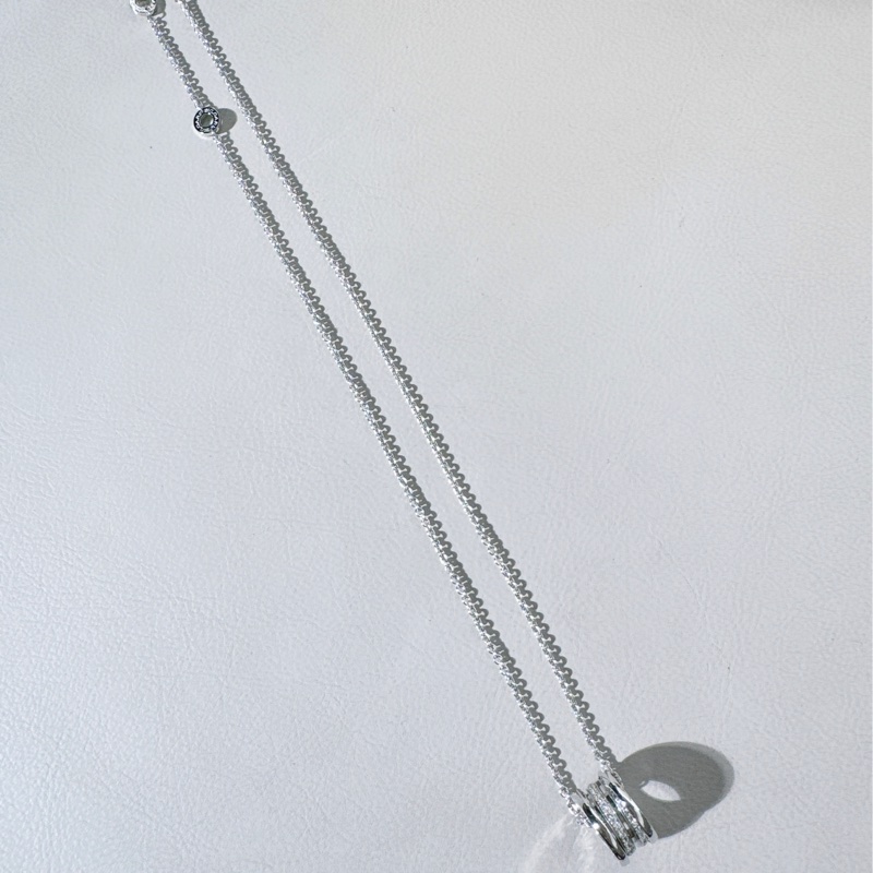 Bvlagri寶格麗 B.Zero1 系列 白金螺旋滿鑽項鍊-7