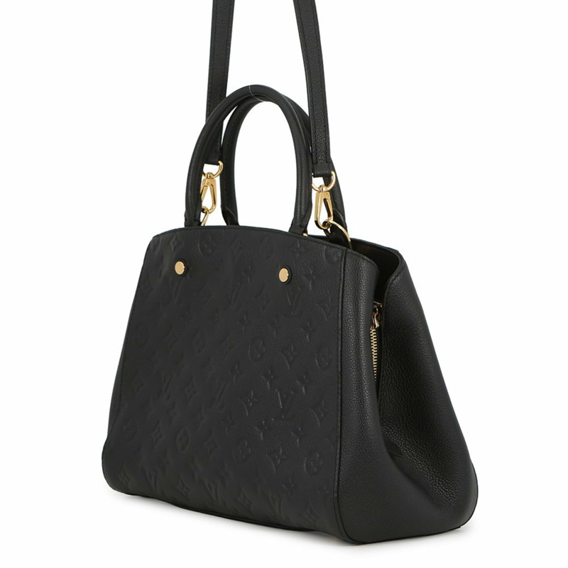 路易威登 Monogram Empreinte Montaigne MM M41048 手提包,兩用肩背包,黑色,Monogram 印花,女士手提包,LOUIS VUITTON-1
