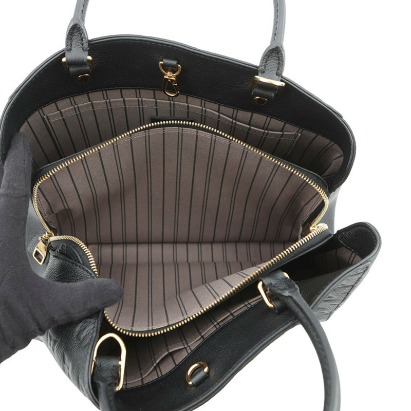 路易威登 Monogram Empreinte Montaigne MM M41048 手提包,兩用肩背包,黑色,Monogram 印花,女士手提包,LOUIS VUITTON-5
