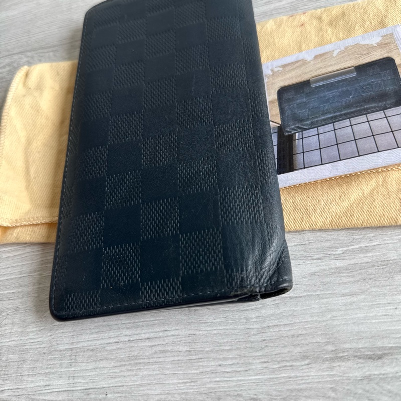 LV 黑格紋牛皮壓紋長夾Louis Vuitton-21