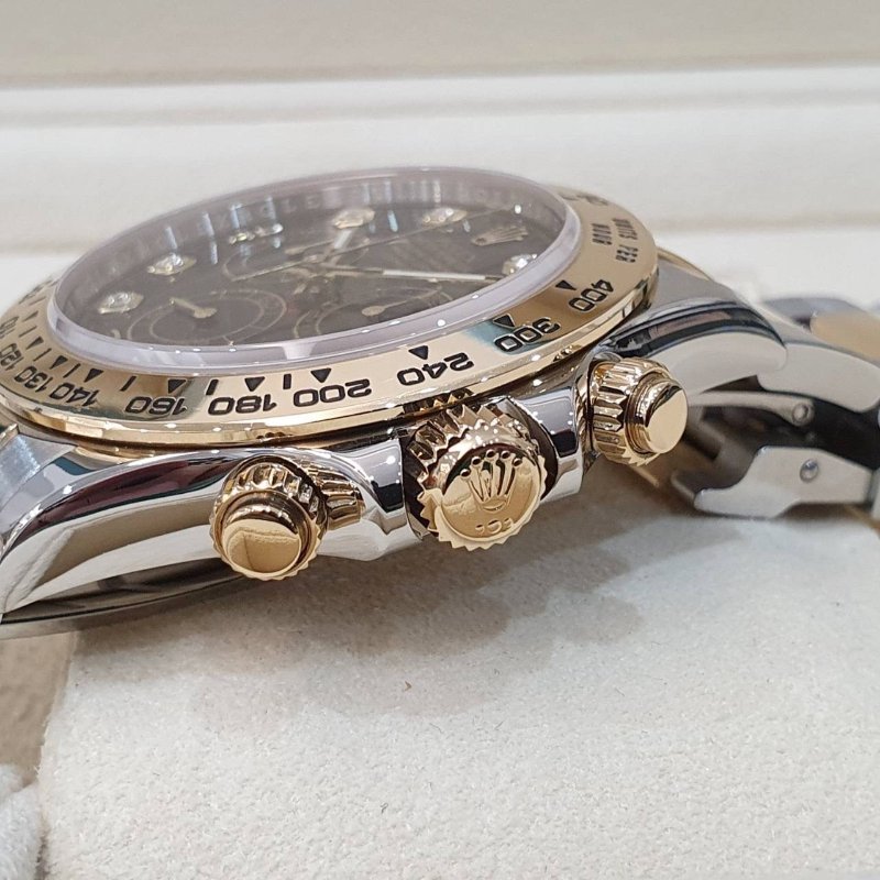 【大眾名錶】ROLEX 勞力士 116503 Daytona 半金迪通拿 黑八鑽面盤 2017/02 大眾名錶B1234-7