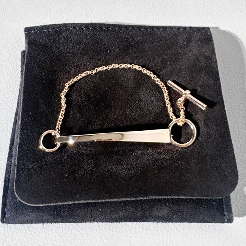 HERMES愛馬仕 Clou de forge手鍊 18K玫瑰金 馬銜扣手鍊-0