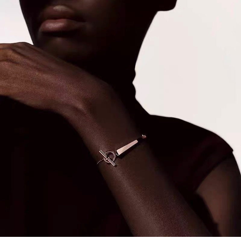 HERMES愛馬仕 Clou de forge手鍊 18K玫瑰金 馬銜扣手鍊-6