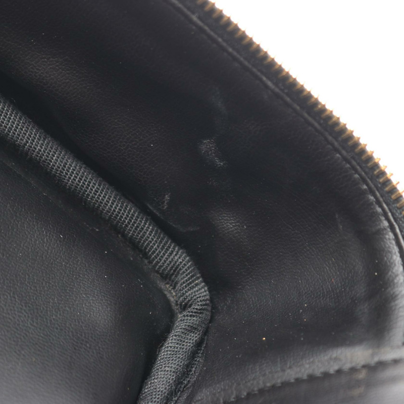 香奈兒 COCO Mark 兩用單背包 A07061 小牛皮黑色金色五金二手女款-7