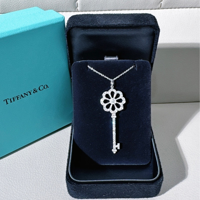 Tiffany 蒂芙尼 keys花朵鑰匙吊墜-0
