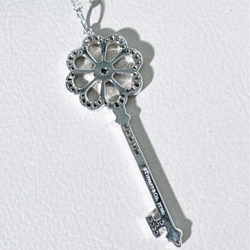 Tiffany 蒂芙尼 keys花朵鑰匙吊墜-5