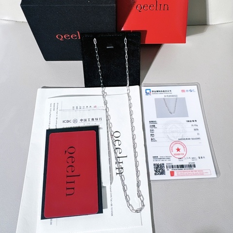 Qeelin 麒麟 18K 白金 斯巴達素鏈