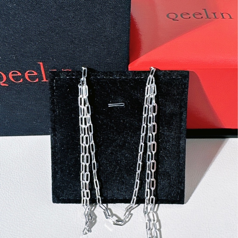Qeelin 麒麟 18K 白金 斯巴達素鏈-3