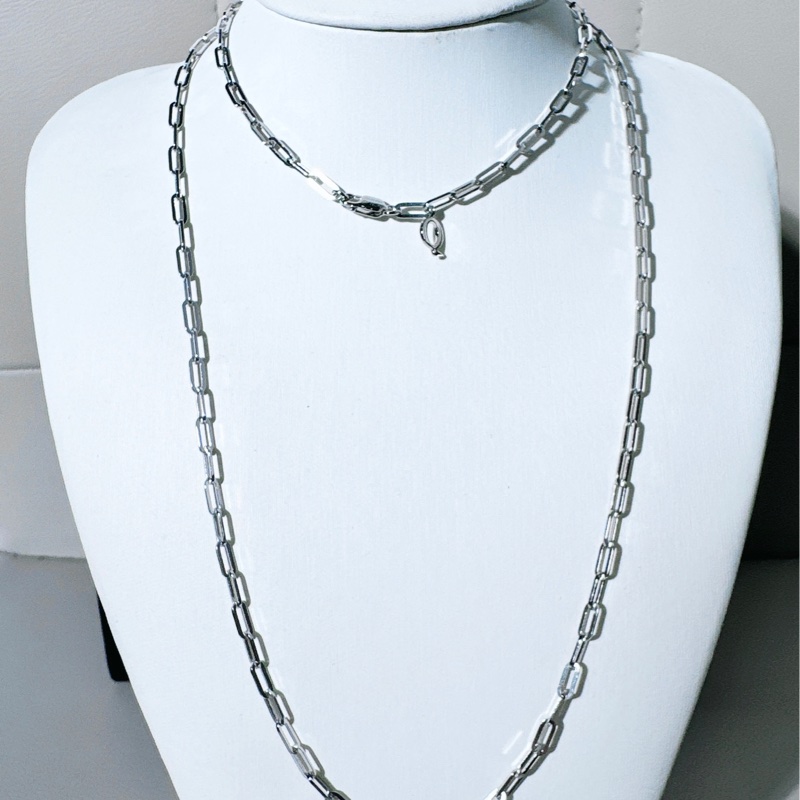 Qeelin 麒麟 18K 白金 斯巴達素鏈-4