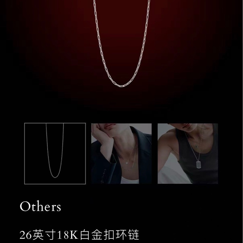 Qeelin 麒麟 18K 白金 斯巴達素鏈-6