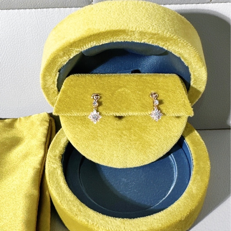 Gucci 古馳 珠寶 18k 玫瑰金滿鑽 flora 小雛菊耳環-0