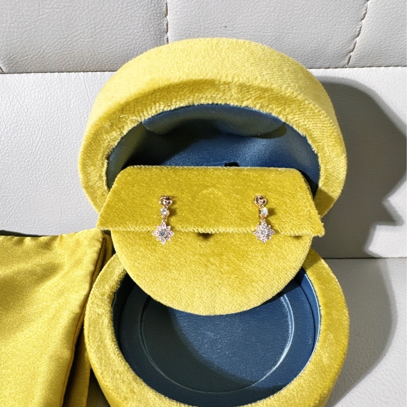 Gucci 古馳 珠寶 18k 玫瑰金滿鑽 flora 小雛菊耳環-1