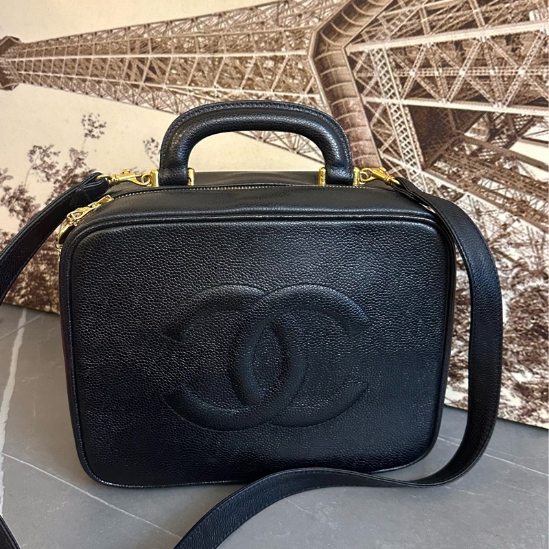 ♦️MYMluxurybag ♦️ Chanel 荔枝皮 古董袋 盒子袋 肩背袋 斜拷袋-2