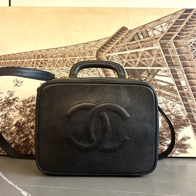 ♦️MYMluxurybag ♦️ Chanel 荔枝皮 古董袋 盒子袋 肩背袋 斜拷袋-3