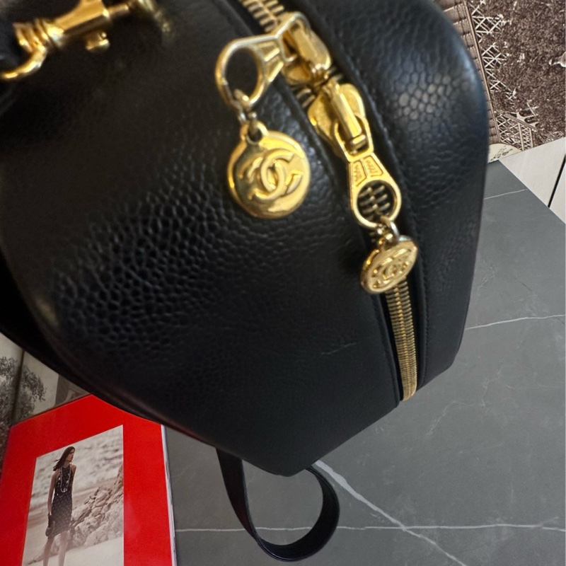♦️MYMluxurybag ♦️ Chanel 荔枝皮 古董袋 盒子袋 肩背袋 斜拷袋-16