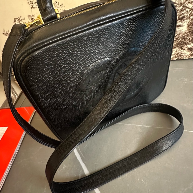 ♦️MYMluxurybag ♦️ Chanel 荔枝皮 古董袋 盒子袋 肩背袋 斜拷袋-23