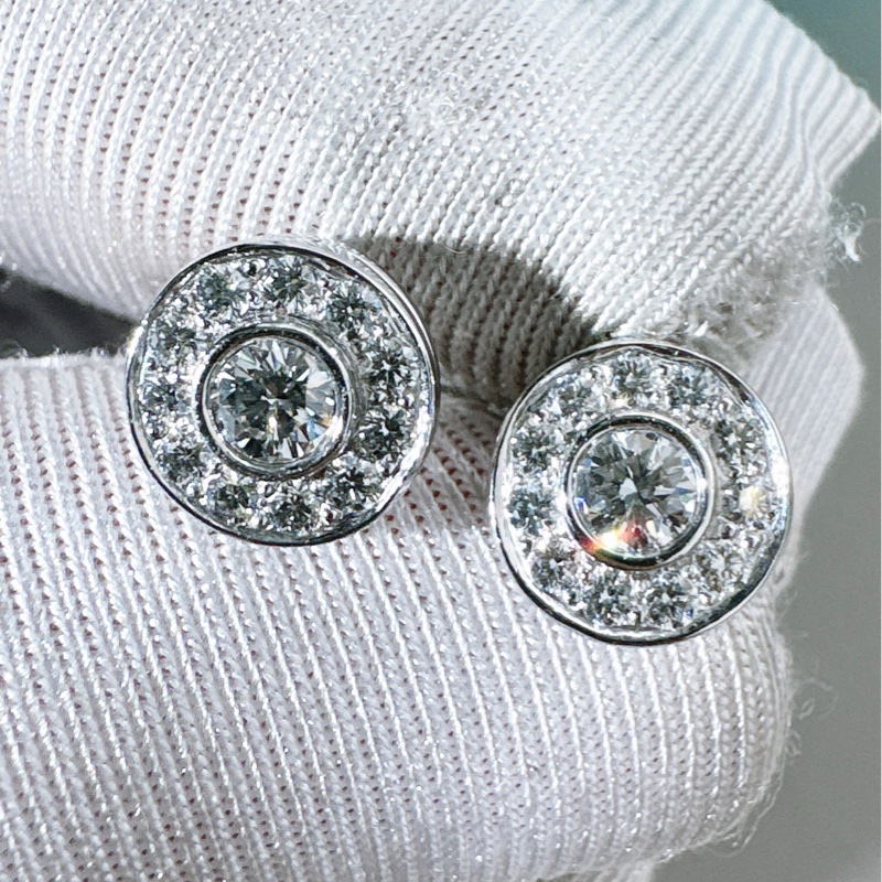 Tiffany 蒂芙尼 鉑金 大號 citclet  耳釘，直徑 8.5MM-6