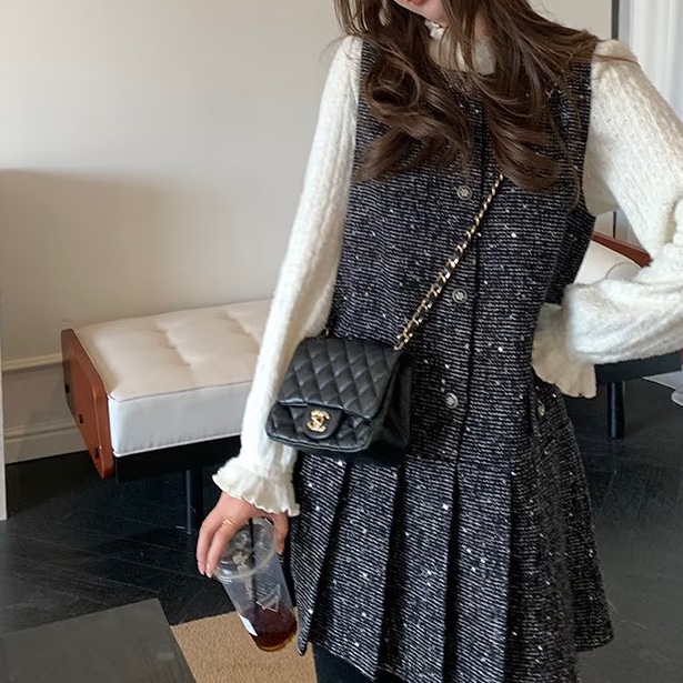 CHANEL香奈兒CF 黑金羊皮🌕金球方胖子-6