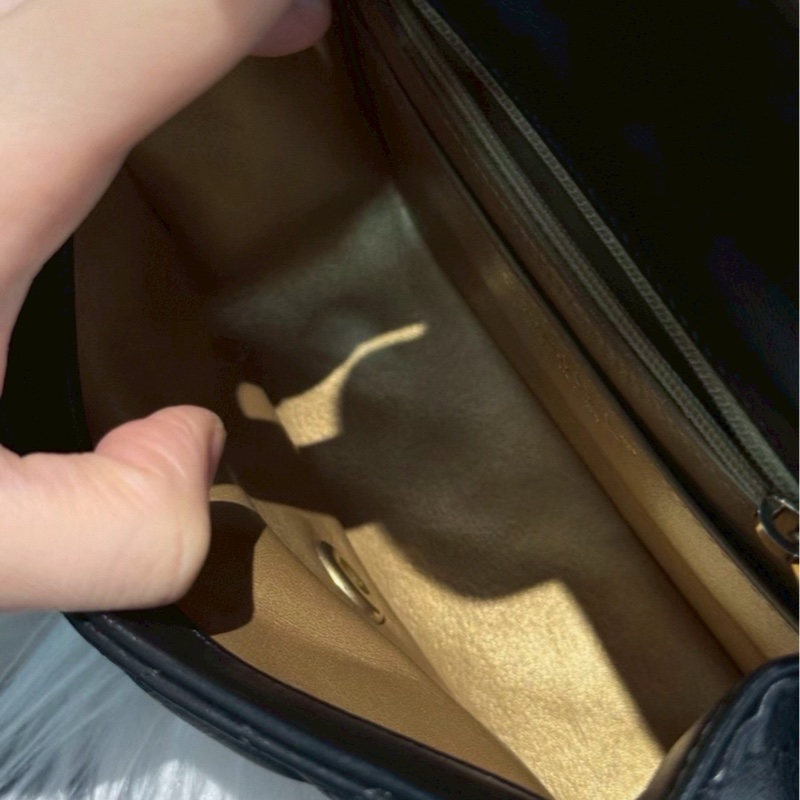 CHANEL香奈兒CF 黑金羊皮🌕金球方胖子-12