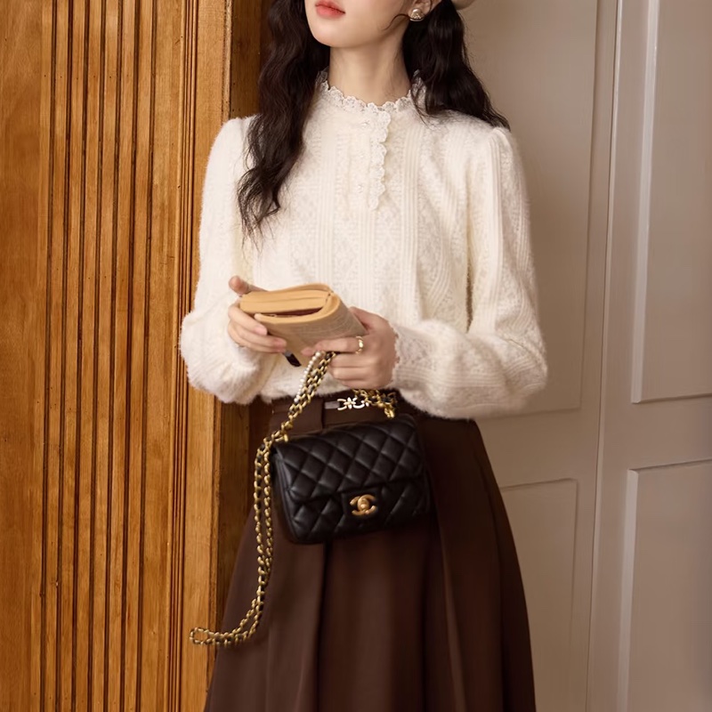 CHANEL香奈兒CF 黑金羊皮🌕金球方胖子-17