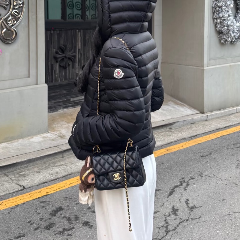 CHANEL香奈兒CF 黑金羊皮🌕金球方胖子-27