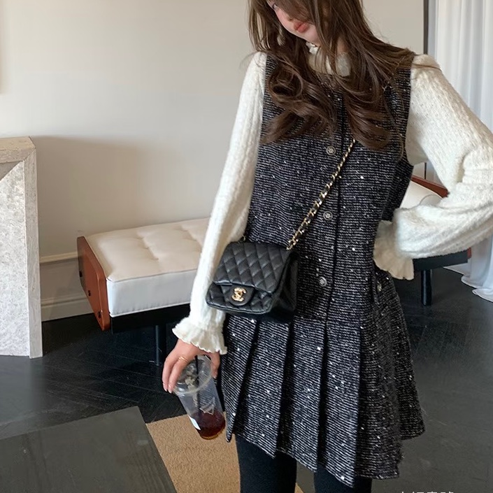 CHANEL香奈兒CF 黑金羊皮🌕金球方胖子-30