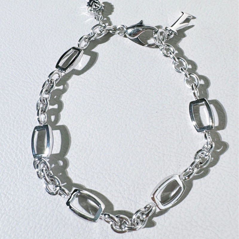 Franck Muller 法蘭克穆勒 珠寶 18K 白金 高顏值手鍊,總長21cm-0