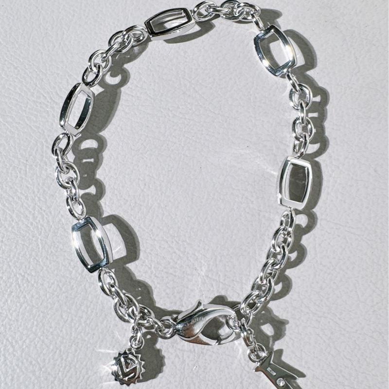 Franck Muller 法蘭克穆勒 珠寶 18K 白金 高顏值手鍊,總長21cm-1