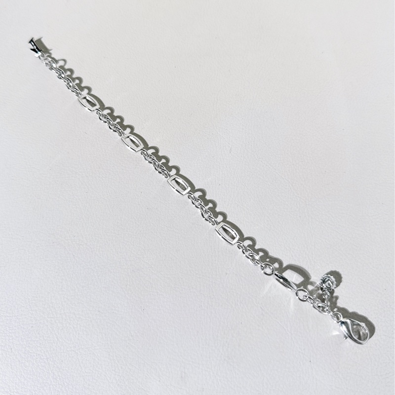 Franck Muller 法蘭克穆勒 珠寶 18K 白金 高顏值手鍊,總長21cm-4