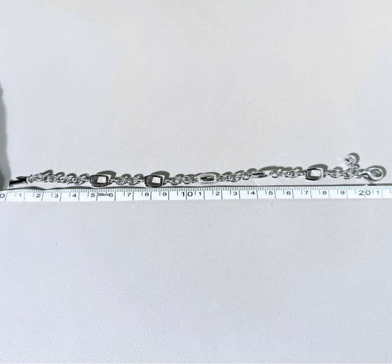 Franck Muller 法蘭克穆勒 珠寶 18K 白金 高顏值手鍊,總長21cm-6