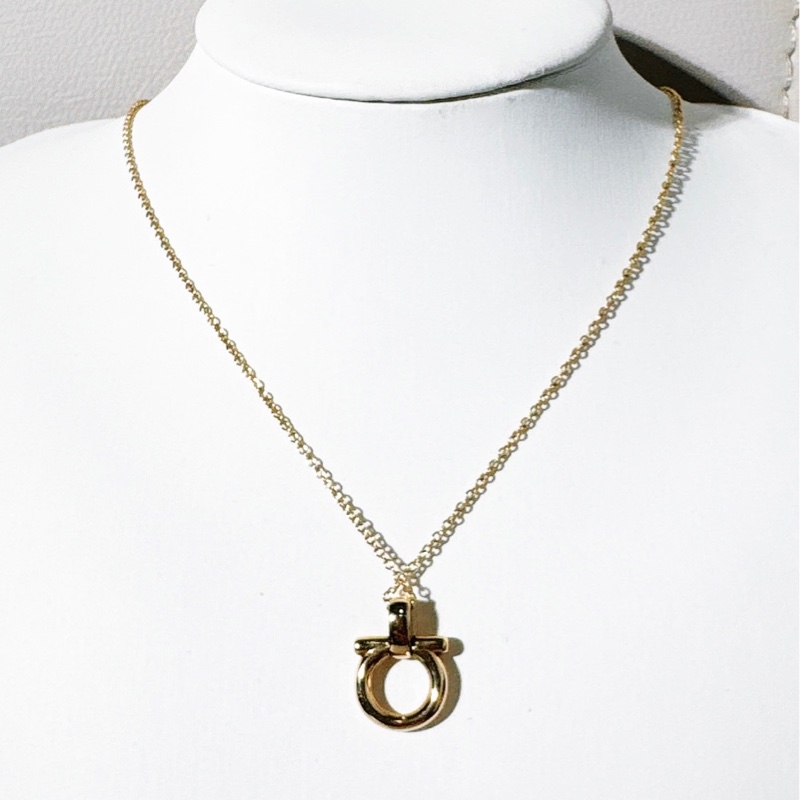 ferragamo菲拉格慕 珠寶 馬蹄扣造型 18 K 項鍊-1