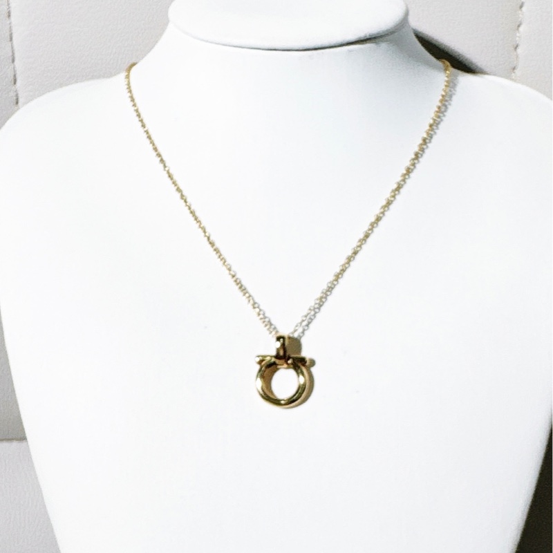 ferragamo菲拉格慕 珠寶 馬蹄扣造型 18 K 項鍊-2