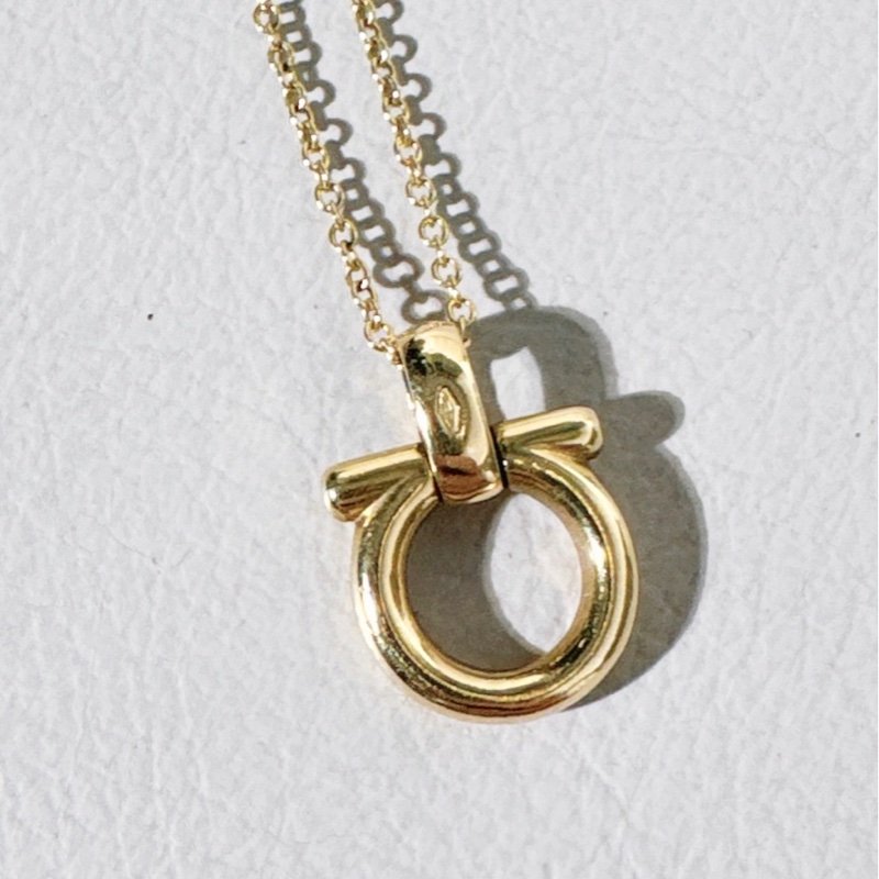 ferragamo菲拉格慕 珠寶 馬蹄扣造型 18 K 項鍊-3