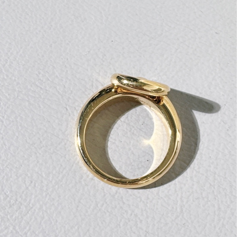 ferragamo菲拉格慕 珠寶,馬蹄扣造型 18 K戒指,52碼-4